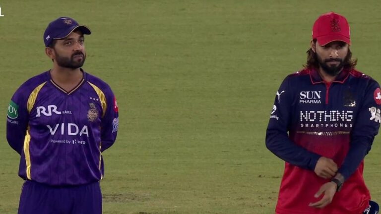 RCB بمقابلہ KKR: آئی پی ایل 2026 میں بارش کے بعد ٹاس اور اہم تبدیلیاں