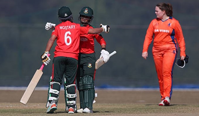 Nigar Sultana Joty’s heroic 77 goes in vain as Bangladesh women lose to Netherla
